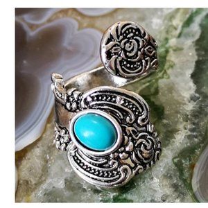 New! Women’s Turquoise Vintage Spoon Ring